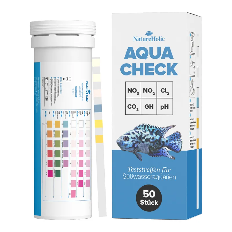 Echt NatureHolic Aqua Check 6-in-1, Wassertest Teststreifen, 50 Stück